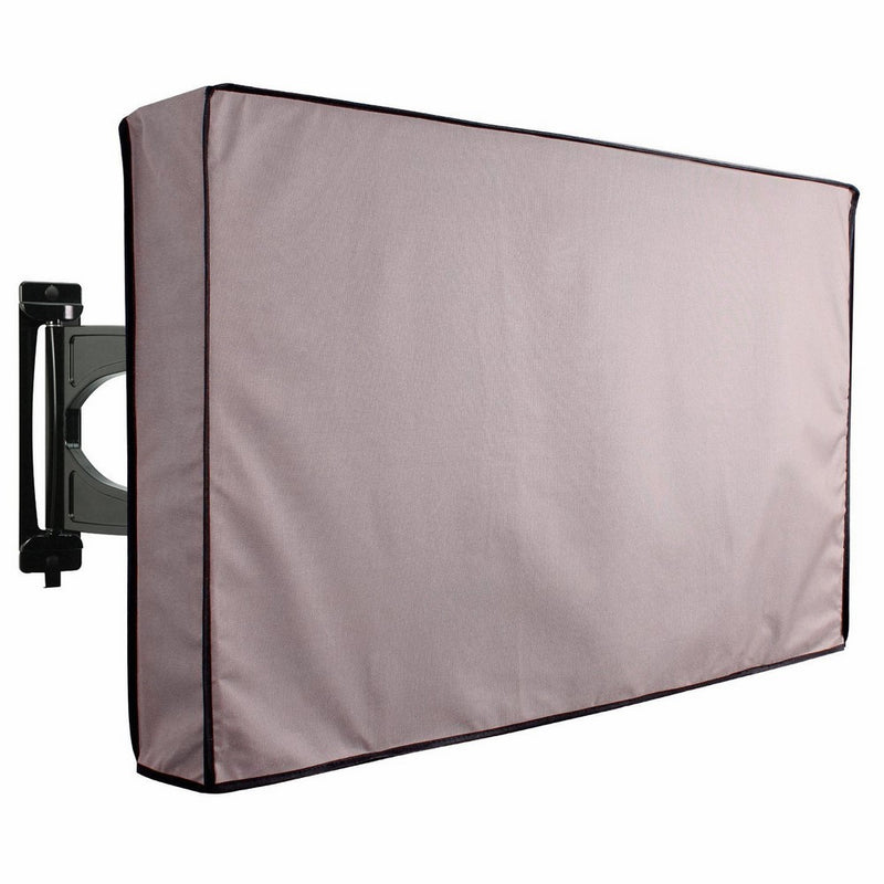 KHOMO GEAR - TITAN Series - Outdoor TV Cover Weatherproof Universal Protector for 30'' - 32'' LCD, LED, Television Sets - Works with Most Mounts & Stands. Built In Remote Controller Storage - Gray