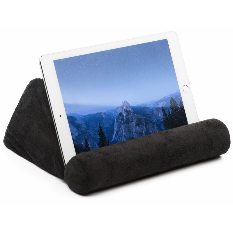 Ideas In Life Tablet Pillow For Galaxy And IPad, Plush Microfiber Mini Tablet Computer Holder Sofa Reading Stand, Self Standing or Use on Lap, Bed, Sofa, Couch. Color Black
