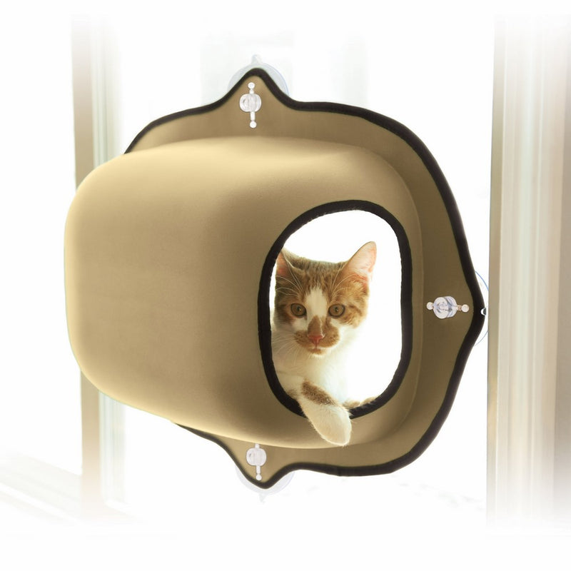 K&H Pet Products EZ Mount Window Pod Kitty Sill Tan 27" x 20"
