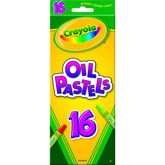 Crayola Oil Pastels, Art Tools, 16 ct., Rich Colors, Great for Blending Colors