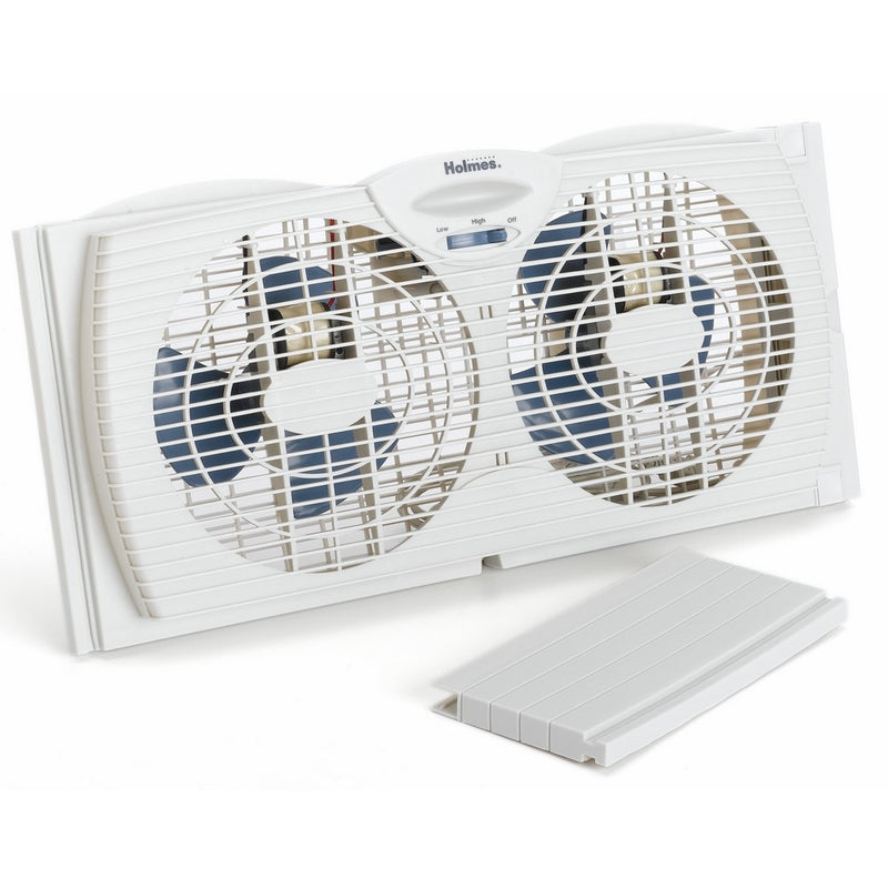 Holmes Dual Blade Twin Window Fan, White