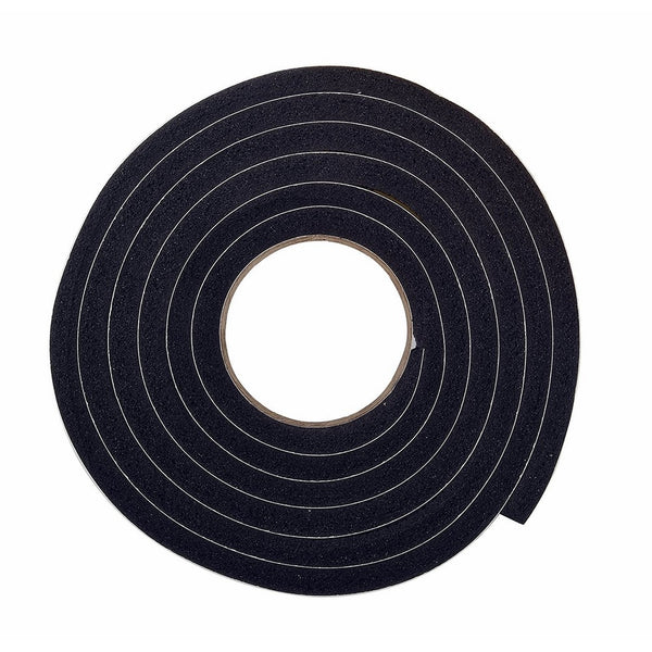 Frost King R734H Sponge Rubber Foam Tape 3/4" W X 7/16" H X 10' L, Black