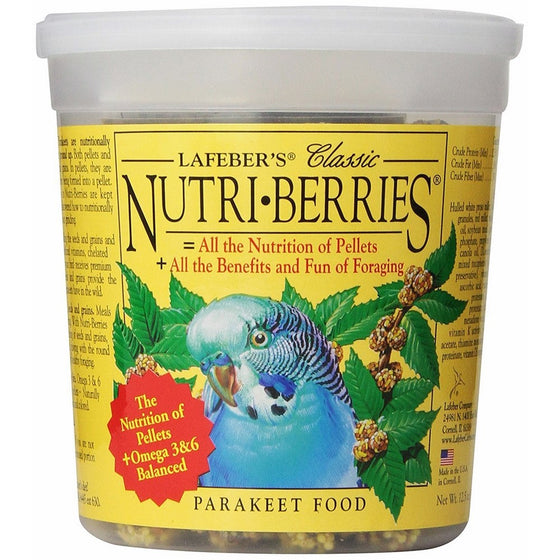 Classic Nutri-Berries for Parakeets 12.5 oz Tub