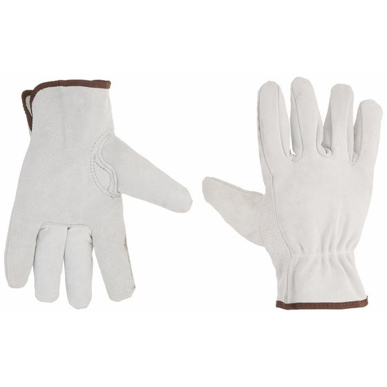 Boss Manufacturing Company 4065L Gloves Unlined Split Leather Gloves, Large, Gray
