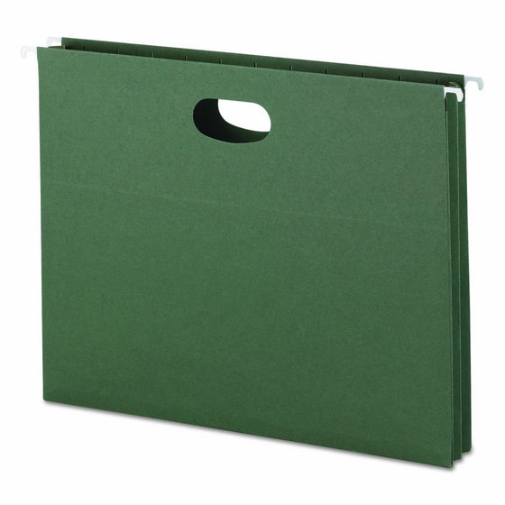 Smead Hanging File Pocket, 1-3/4" Expansion, Letter Size, Standard Green, 25 per Box (64218)