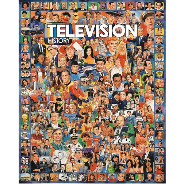 White Mountain Puzzles Television History - 1000 Piece Jigsaw Puzzle