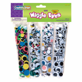 Creativity Street Wiggle Eyes Multi-Pack, 500-Piece Pack (AC3435)