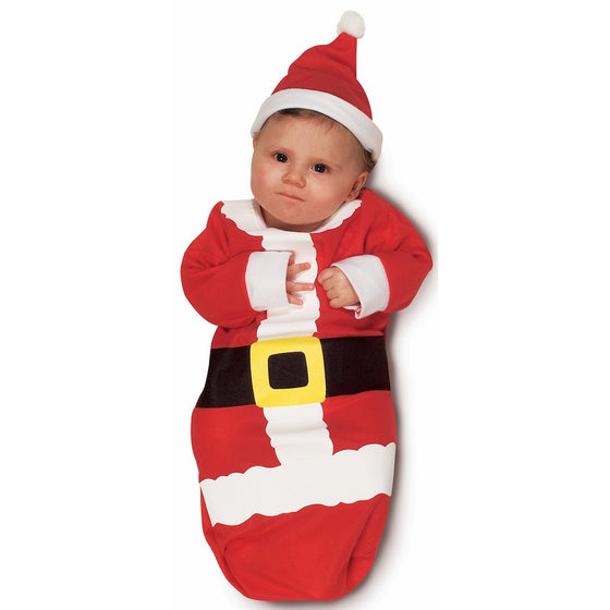 Rubie's Newborn Santa Claus Bunting, Red, One Size Costume