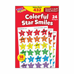 TREND enterprises, Inc. Colorful Star Smiles Stinky Stickers Variety Pack, 432 ct