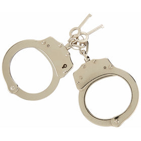 MTECH USA MT-S4508DL Series Double-Lock Handcuffs, Carbon Steel, Nickel Silver