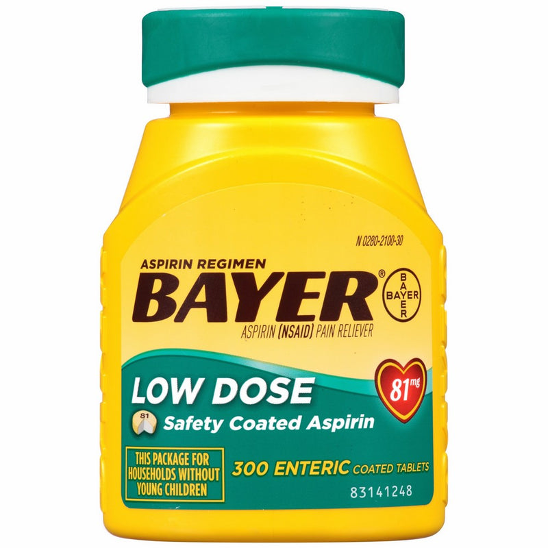 Bayer Aspirin Regimen, Low Dose (81 mg), Enteric Coated, 300 Count