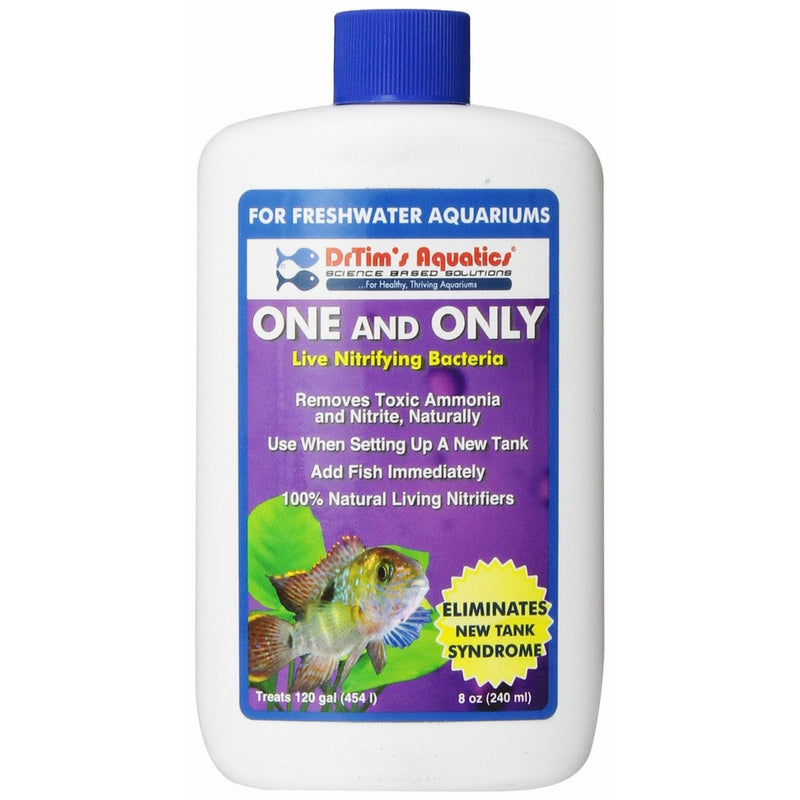 DrTim's Aquatics One & Only Live Nitrifying Bacteria for Cycling Aquaria, Fresh Water, 8-Ounce