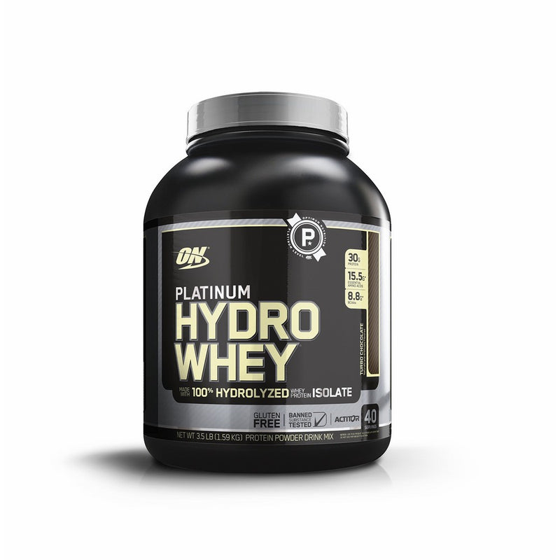 Optimum Nutrition Platinum Hydrowhey Protein Powder, 100% Hydrolyzed Whey Protein Isolate Powder, Flavor: Turbo Chocolate, 3.5 Pounds