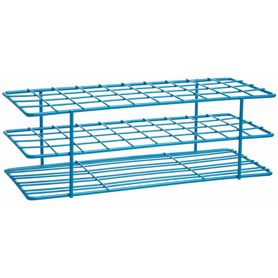 Bel-Art F18762-0001 Poxygrid Test Tube Rack; 16-20mm, 40 Places, 9/ x 4¹/ x 3¹/ in., Blue