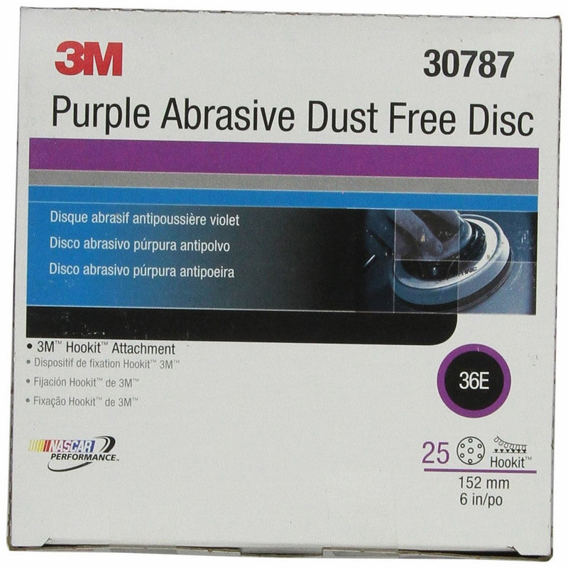 3M 30787 Purple 6" 36E Grit Dust-Free Abrasive Disc