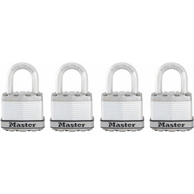 Master Lock Padlock, Magnum Laminated Steel Lock, 1-3/4 in. Wide, M1XQ (Pack of 4-Keyed Alike)