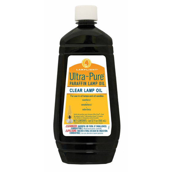 Lamplight Ultra-Pure Lamp Oil, 32-Ounce, Clear