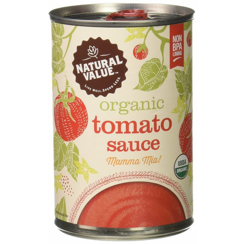 Natural Value Organic Tomato Sauce, 15 Ounce Cans (Pack of 12)