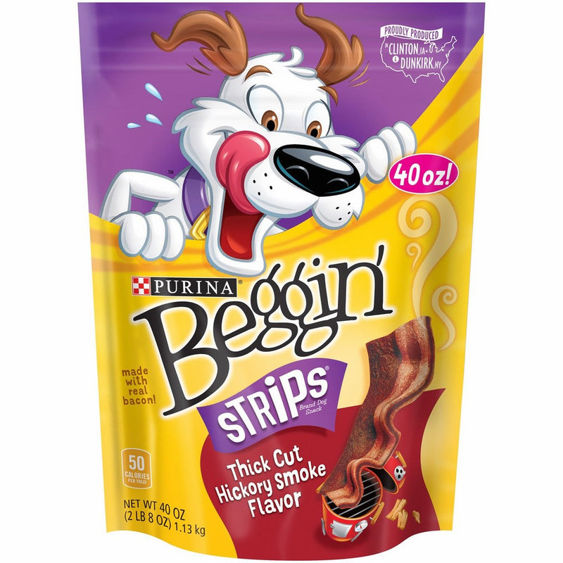 Purina Beggin' Hickory Smoked Flavor Dog Snacks - (1) 40 oz. Pouch
