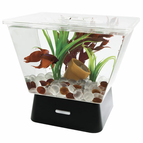 Tetra LED Betta Tank With Base Lighting, 1-Gallon, 7.25 x 9.5 x 8.5