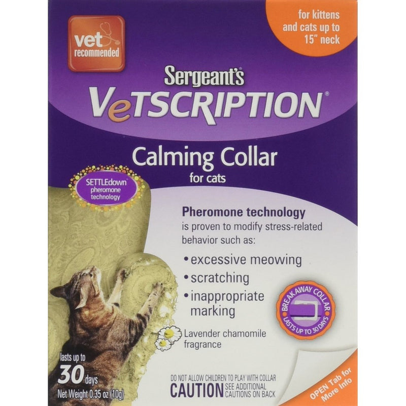 Sergeant's Vetscription Settle Down Pheromone Collar for Cats