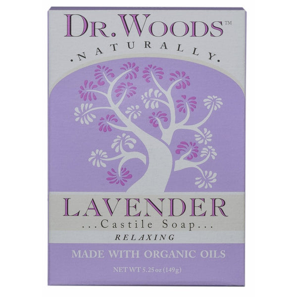 Dr. Woods Exfoliating Lavender Bar Soap with Organic Shea Butter, 5.25 Ounce (Pack of 1)