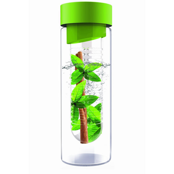 Asobu (SWG-11-2458) Flavor It 20 Once Glass Water Bottle With Fruit Infuser, Green