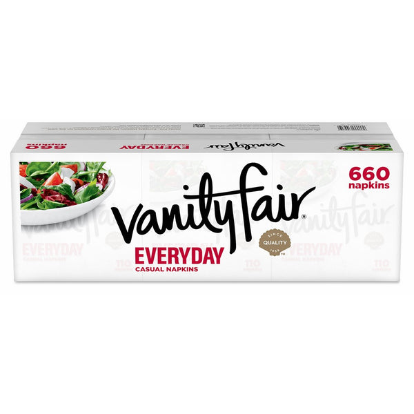 Vanity Fair Everyday Napkins, 660 Count, White Paper Napkins