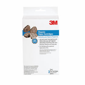 3M 6001PB1-3 Organic Vapor Replacement Cartridges, 3-Pairs
