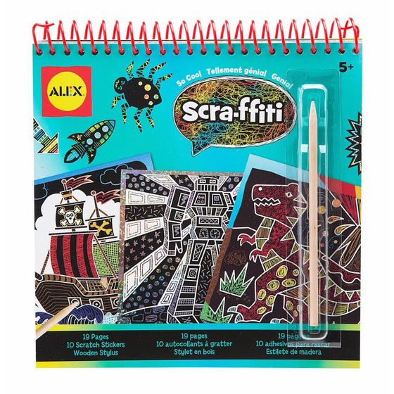 ALEX Toys Artist Studio Scra-ffiti So Cool Artist Studio Scratch Pad Coloring and Sketch Book