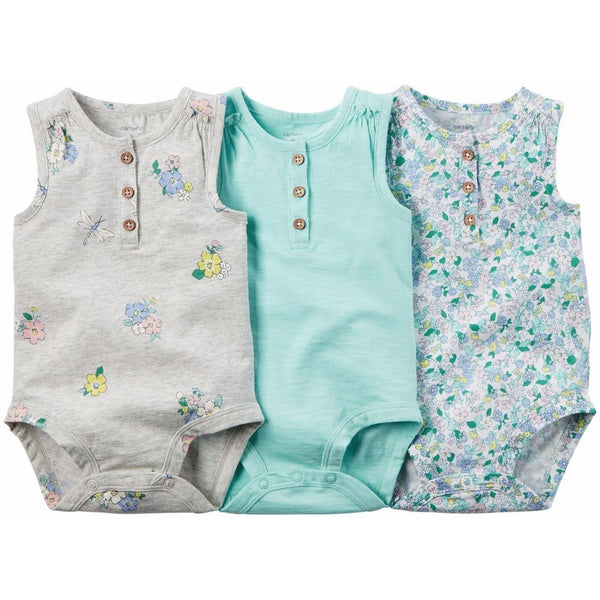 Carter's Baby Girls' Collection Multi Bs Floral Mint, Assorted, 24 Months