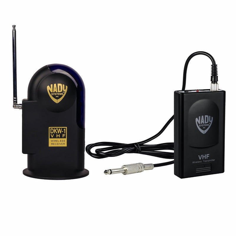 Nady DKW-1 Wireless Guitar/Instrument VHF System-includes wireless bodypack, receiver, AC adapter, guitar cable and audio cable-Easy setup-Electric guitar, bass, or other instruments with a pickup
