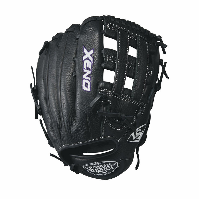 Louisville Slugger Xeno Softball Gloves, Left Hand, 12.5", Black/White