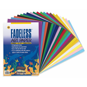 FadelessPaper Assortment, 20 Assorted Colors,12" x 18", 60 Sheets