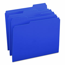 Smead File Folder, 1/3-Cut Tab, Letter Size, Navy, 100 per Box (13193)
