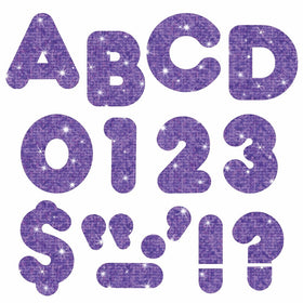 TREND enterprises, Inc. Purple Sparkle 4" Casual UC Ready Letters