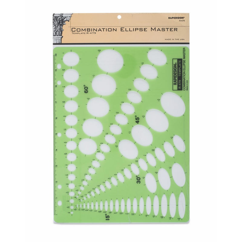 Rapidesign Combination Ellipse Master Template, 1 Each (R479)