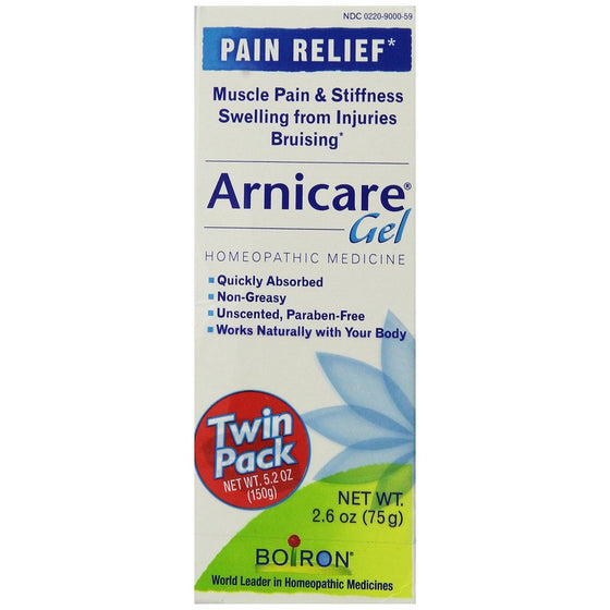 Boiron Arnicare Gel, 2.6-Ounce (Twin pack), Homeopathic Medicine for Pain Relief and Bruises