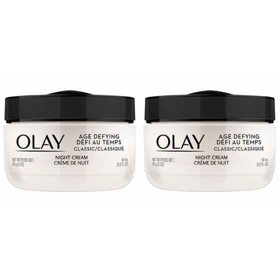 Olay Age Defying Classic Night Face Cream 2 Oz (Pack of 2)