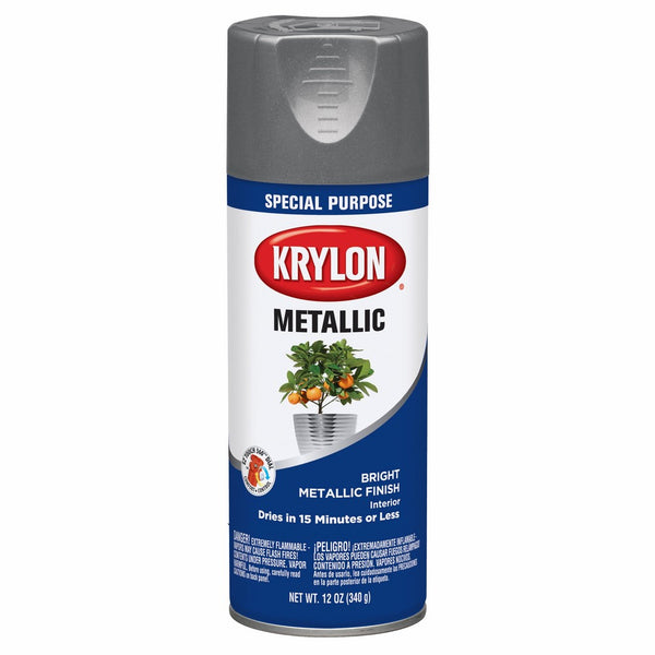 Krylon K01403 Special Purpose Metallic Paint, Dull Metallic, 11 ounce