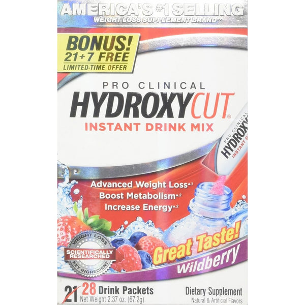 Hydroxycut Advanced Drink Mix Wild Berry - 21 Pk, 3 Pack