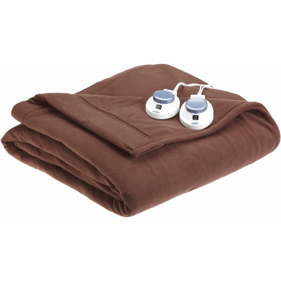 Soft Heat Electric Warming Blanket Full Size-Chocolate