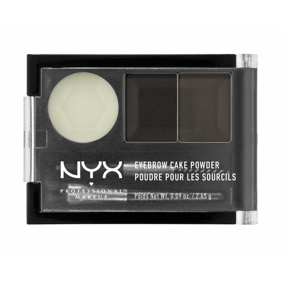 NYX Eyebrow Cake Powder, Black/Gray