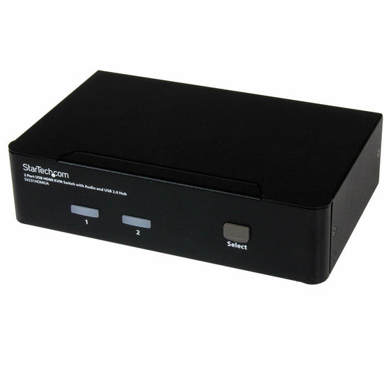 StarTech.com SV231HDMIUA 2 Port USB HDMI KVM Switch with Audio and USB 2.0 Hub