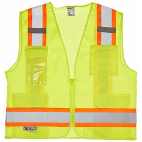 Radians SV6GM Two Tone Surveyor Class 2 Safety Vest, Medium, High visibility Green