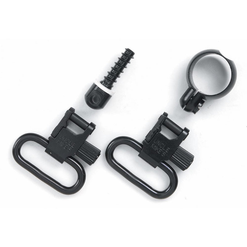 Uncle Mike's Quick Detachable .22 Tube Magazine Full Band Sling Swivels (Blued, 1-Inch Loop)