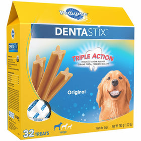 Pedigree DENTASTIX Large Dog Chew Treats, Original, (Pack of 32), Reduces Plaque and Tartar Buildup