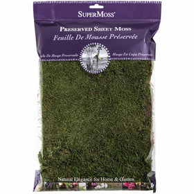 Super Moss 21512 Preserved Sheet Moss, Fresh Green, 8oz (200 cubic inch)