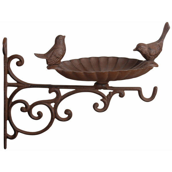 Esschert Design FB163 Cast Iron Birdbath with Bracket