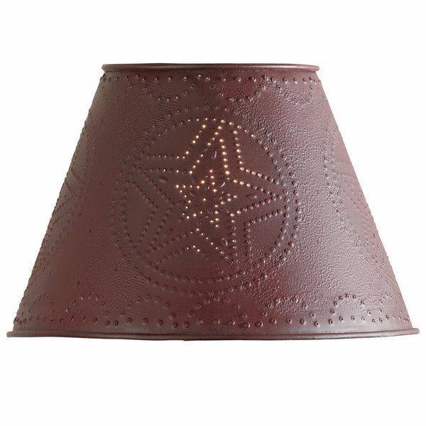 Red Star Punched Tin 12" Lamp Shade